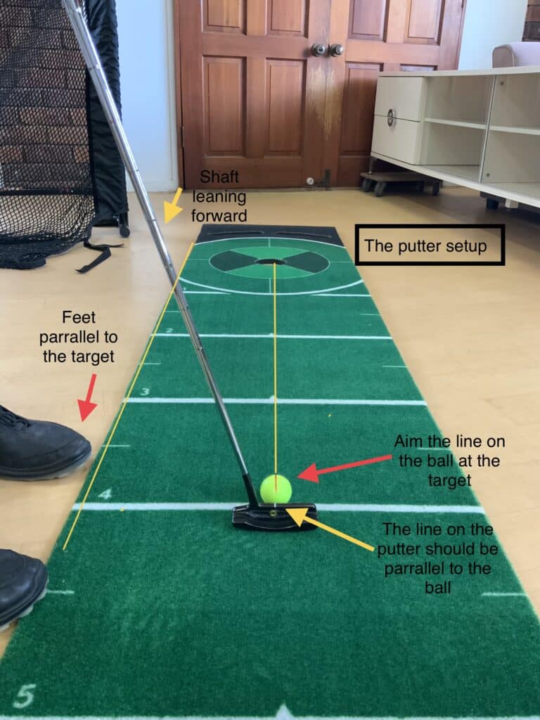 The putting setup (44)